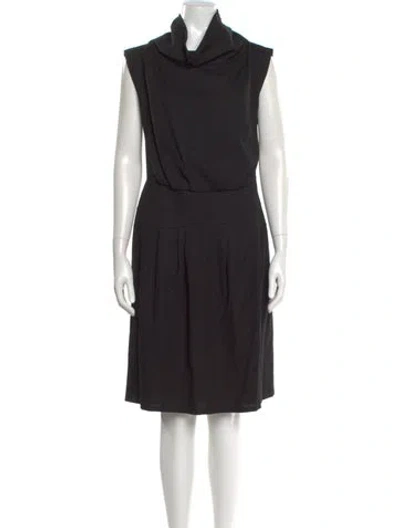 Pre-owned Christian Lacroix Wool Knee-length Dress In Black