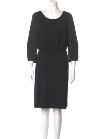 Pre-owned Christian Lacroix Wool Knee-length Dress In Gray