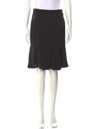 Pre-owned Christian Lacroix Wool Knee-length Skirt In Black