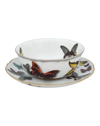 Christian Lacroix X Vista Alegre Butterfly Parade Consomme Cup & Saucer In White