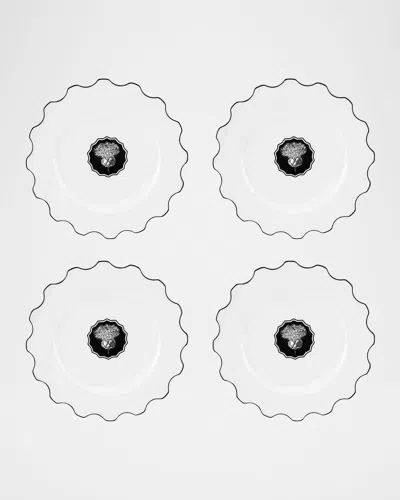 Christian Lacroix X Vista Alegre Herbariae Dinner Plates, Set Of 4 In White