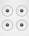 Christian Lacroix X Vista Alegre Herbariae Soup Plates, Set Of 4 In White/black