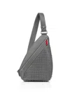 Christian Louboutin Men Funky Leather Crossbody Pack In Gray
