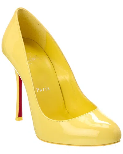 Christian Louboutin 100 Patent Pump In Yellow