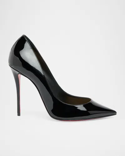 Christian Louboutin 100m La Pigalle Patent Leather Pumps In Black