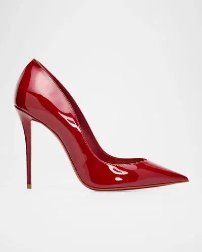 Christian Louboutin Pointed Toe Patent Leather Stiletto Heel Pumps In Multi