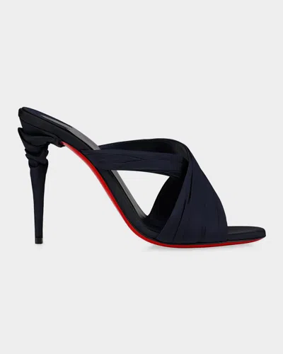 Christian Louboutin 100mm Affabula Satin Sandals In Blue