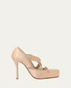 Christian Louboutin 100mm Cassiastic Satin Ballet Pumps In Pink