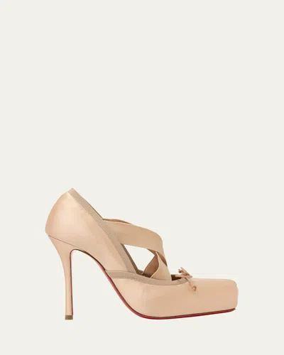 CHRISTIAN LOUBOUTIN 100MM CASSIASTIC SATIN BALLET PUMPS