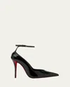 Christian Louboutin 100mm Erozee Patent Leather Red Sole Pumps In Black