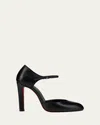 Christian Louboutin 100mm Fanny Demie Leather Ankle-strap Pumps In Multi