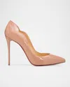 Christian Louboutin 100mm Hot Chick Patent High-heel Pumps In Pink