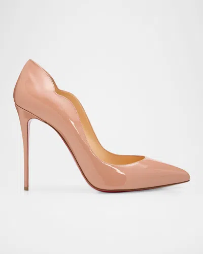 Christian Louboutin 100mm Hot Chick Patent High-heel Pumps In Pink