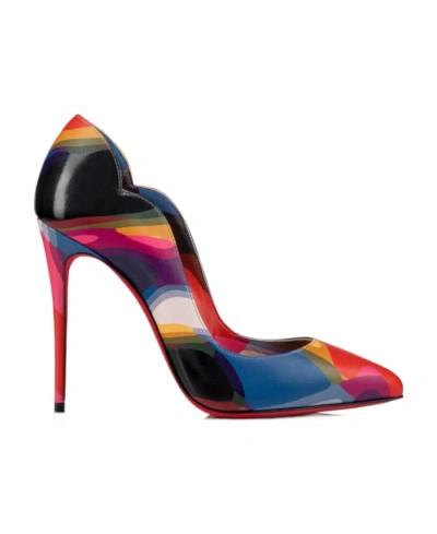Christian Louboutin Womens Multi Hot Chick 100 Patterned Leather Courts In Multi-coloured