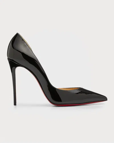 CHRISTIAN LOUBOUTIN 100MM IRIZA PATENT OPEN-SIDE PUMPS
