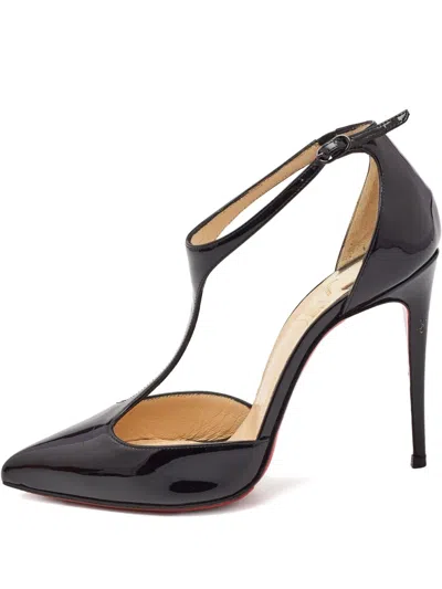 Pre-owned Christian Louboutin 100mm J String Patent-leather Pumps
