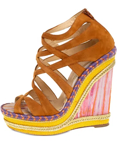 Pre-owned Christian Louboutin 100mm Leather Heeled Sandals