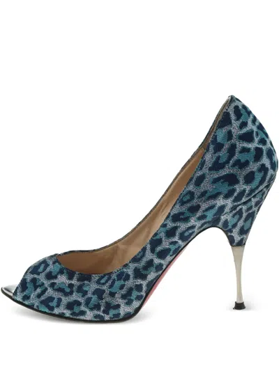 Pre-owned Christian Louboutin 100mm Leopard-print Pumps