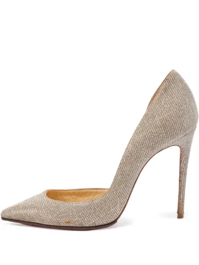 Pre-owned Christian Louboutin 100mm Lurex Pumps