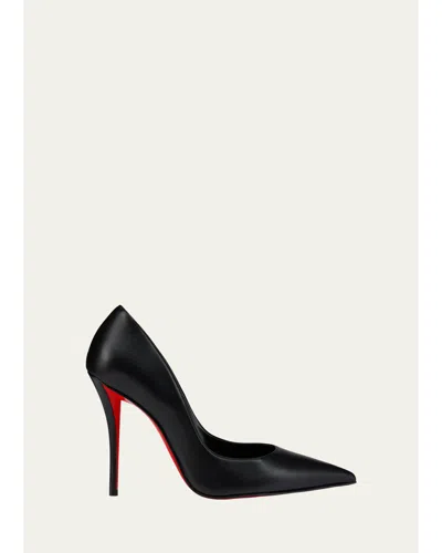 Christian Louboutin 100mm Miss Z Leather Pointed-toe Pumps In Black