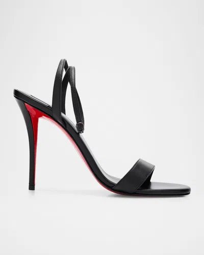 Christian Louboutin 100mm Miss Z Leather Sandals In Black