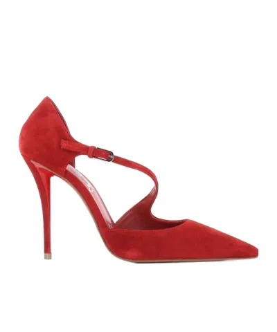 Christian Louboutin 100mm Miss Ziggyta Suede Heeled Pumps In Red