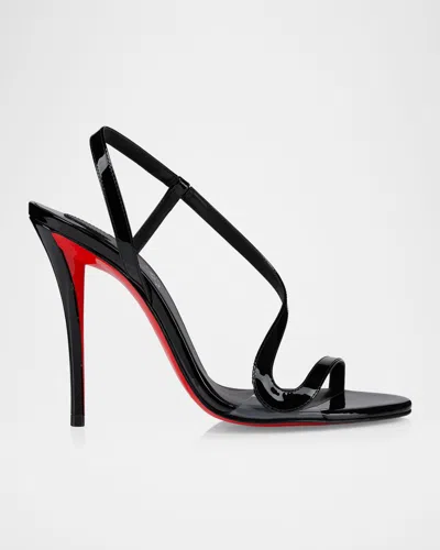CHRISTIAN LOUBOUTIN 100MM ROSA Z PATENT LEATHER SANDALS