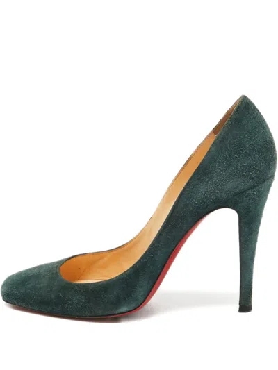 Pre-owned Christian Louboutin 105mm Suede Heeled Pumps