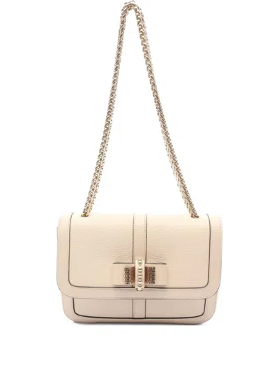 Pre-owned Christian Louboutin 10s Small Sweet Charity Shoulder Bag In Neutral