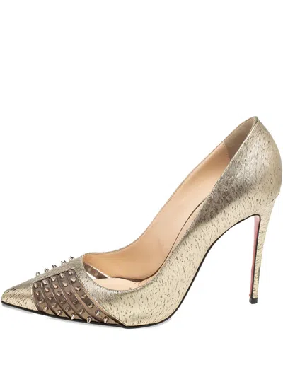 Pre-owned Christian Louboutin 110mm Bareta Heeled Pumps