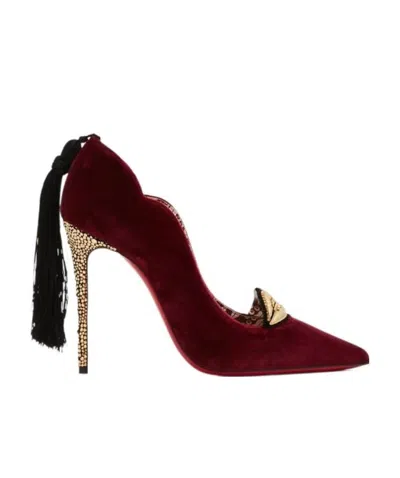 Christian Louboutin 110mm Embellished Tassel Pumps In Brown