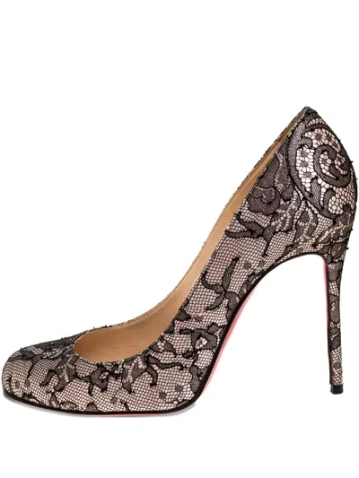 Pre-owned Christian Louboutin 110mm Follies Pumps In Black