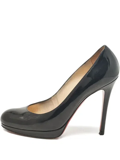 Pre-owned Christian Louboutin 110mm Leather Heeled Pumps In Black