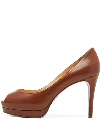 Pre-owned Christian Louboutin 110mm Leather Sandals
