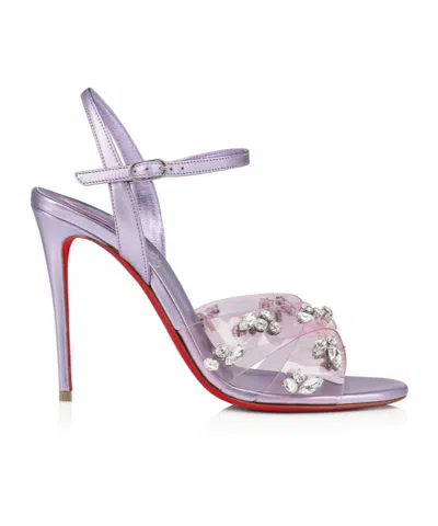 Christian Louboutin 110mm Metallic Leather Stilletos In Purple