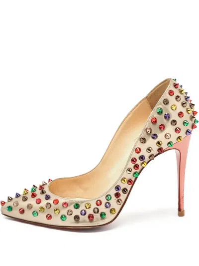 Pre-owned Christian Louboutin 110mm Stud-embellished Pumps