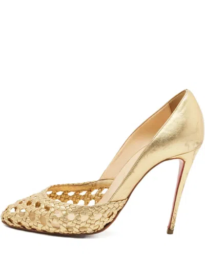 Pre-owned Christian Louboutin 1148550 Gold