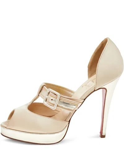 Pre-owned Christian Louboutin 115mm Buckle-detailed Pumps