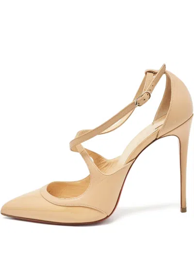 Pre-owned Christian Louboutin 115mm Crossfliketa Pumps
