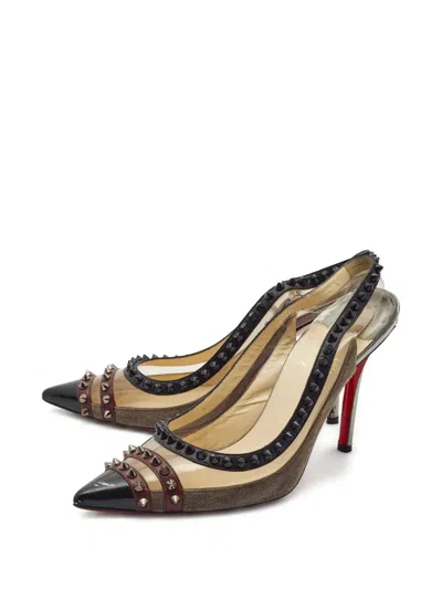 Pre-owned Christian Louboutin 115mm Stud-embellished Pumps