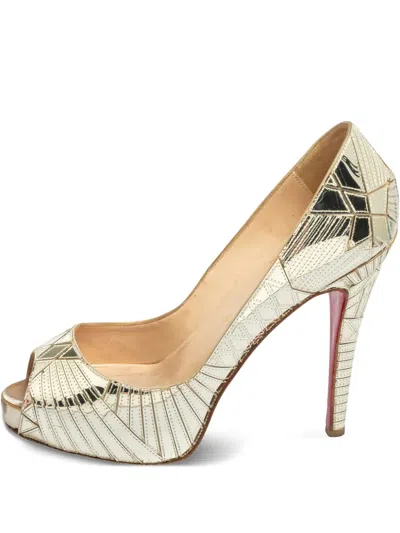 Pre-owned Christian Louboutin 115mm Very Galaxy Art Deco Pumps