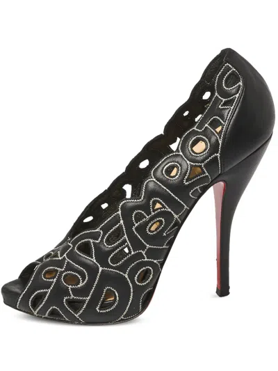 Pre-owned Christian Louboutin 120mm Cut-out Detail Heeled Pums