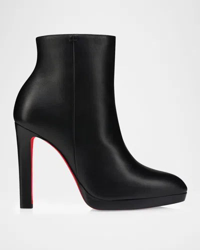 Christian Louboutin 120mm Fannylove Leather Booties In Black