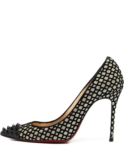Pre-owned Christian Louboutin 120mm Geo Pumps In Black