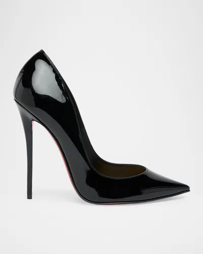 Christian Louboutin 120mm La Pigalle Patent Leather Pumps In Black