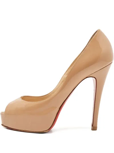 Pre-owned Christian Louboutin 120mm Peep-toe Pumps