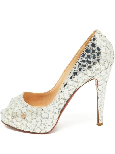 Pre-owned Christian Louboutin 120mm Scalloped Sandals