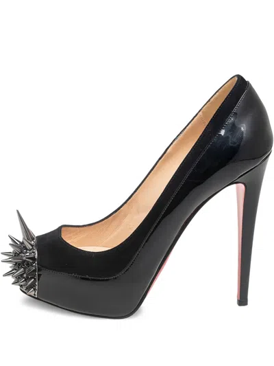 Pre-owned Christian Louboutin 125mm Asteroid Spiked Pointed-toe Pumps