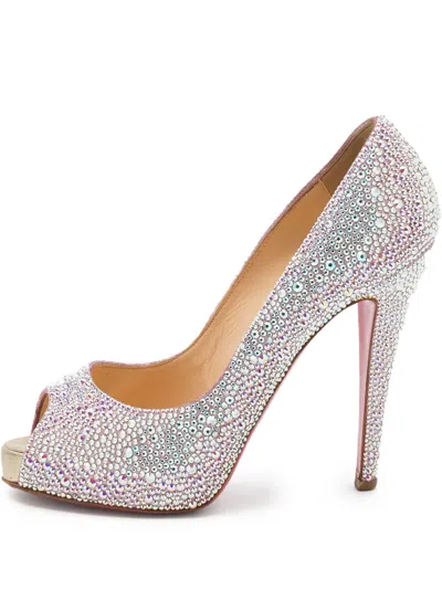 Pre-owned Christian Louboutin 125mm Rhinestone-embellished Pumps