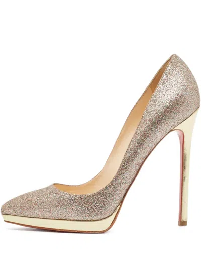 Pre-owned Christian Louboutin 130mm Glitter-embellished Pumps